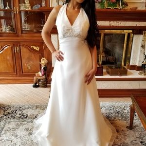 Vintage Halter Wedding Dress